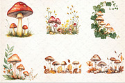 Summer Mushrooms Border Clipart, an Illustration by Rose Art (Thumbnail 3 of 7)