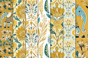 Vintage Indian Block Print Papers, a Texture Graphic by Maishop (Thumbnail 3 of 3)
