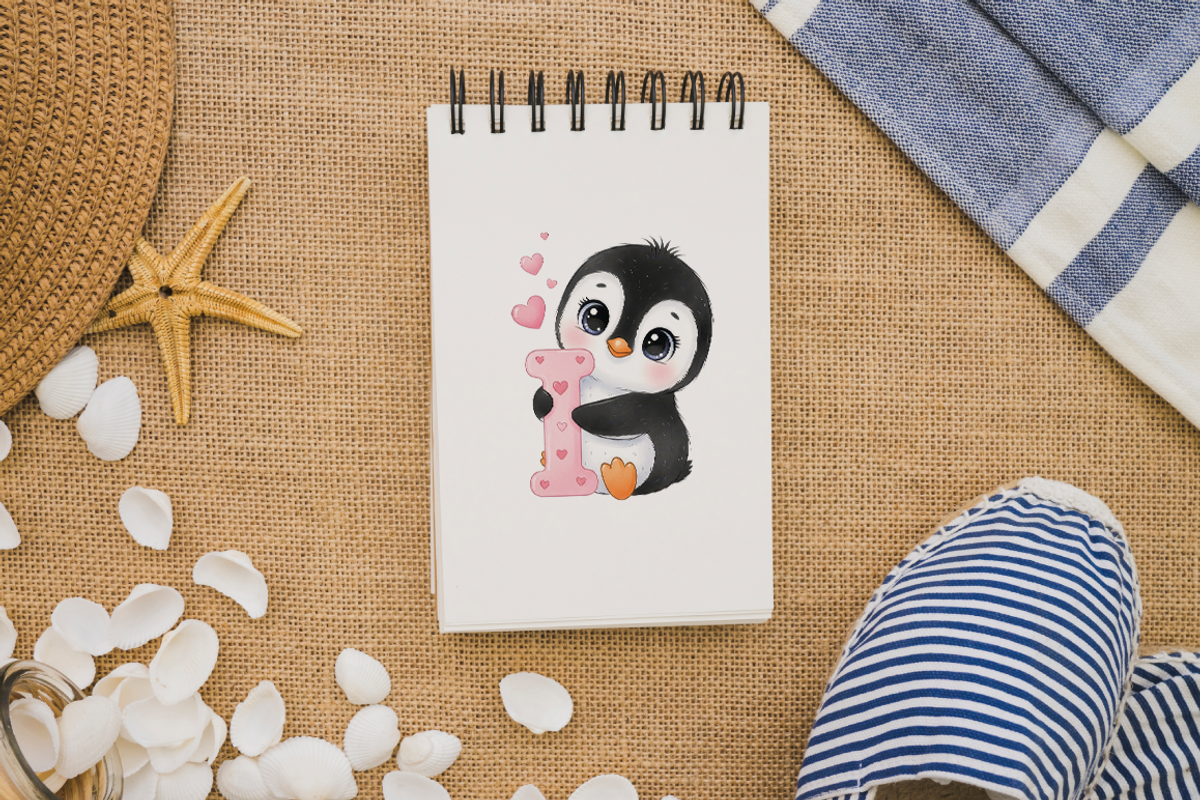 Valentine Penguins Alphabet PNG, an Animal Illustration by KennedyStudio (Photo 4 of 5)