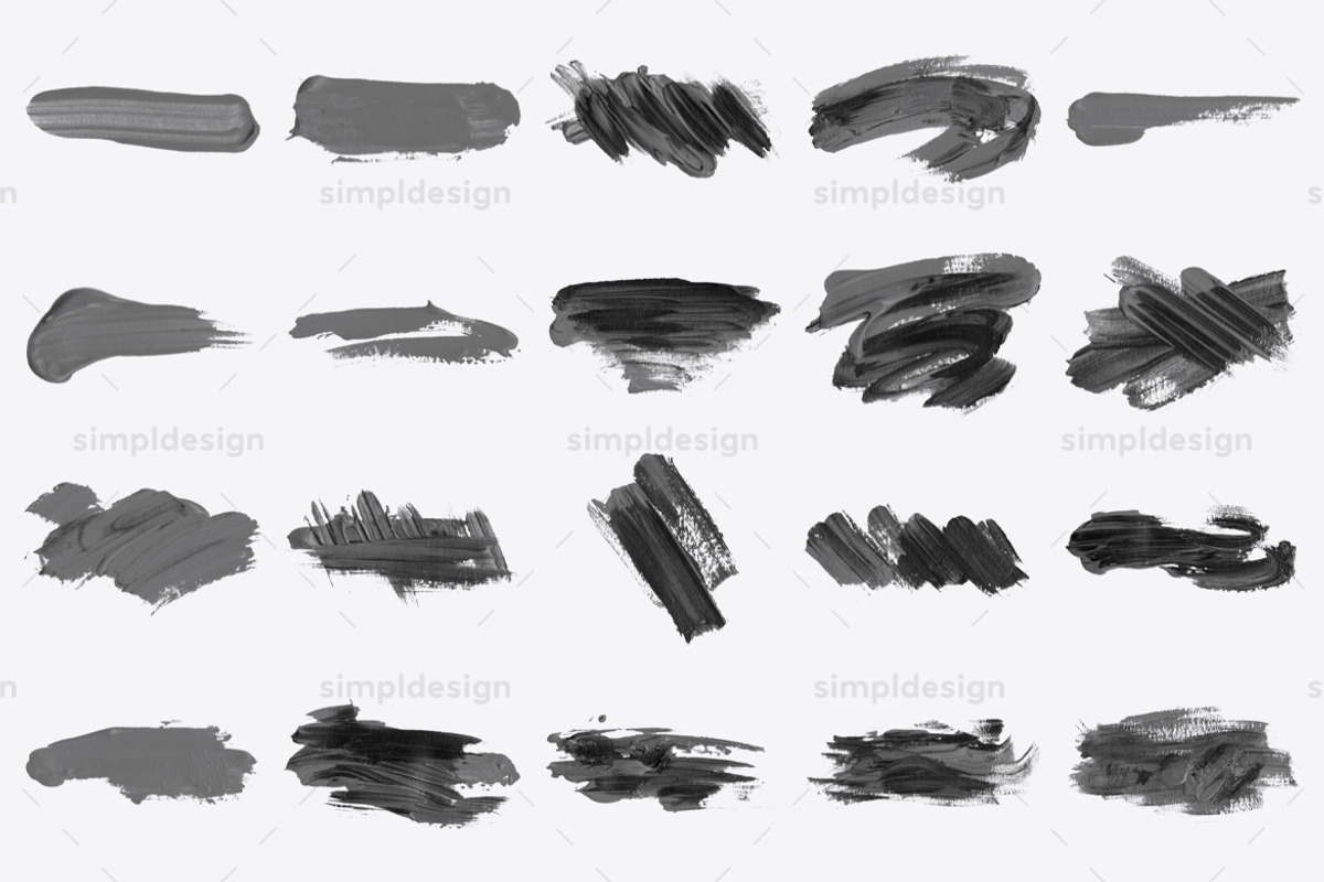 Stamp Dry Paint Photoshop Brushes, a Brush Add-On by SimplDesign (Photo 2 of 7)