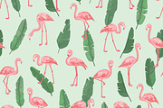 Flamingo in the Palm Leaves, a Pattern Graphic by GooseFrol (Thumbnail 7 of 23)