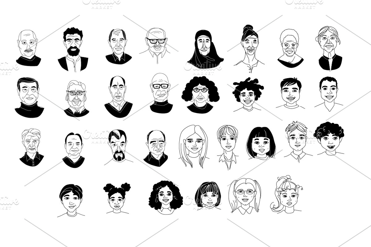 People of the World Pattern, a Person Illustration by VasilkovS (Photo 6 of 8)