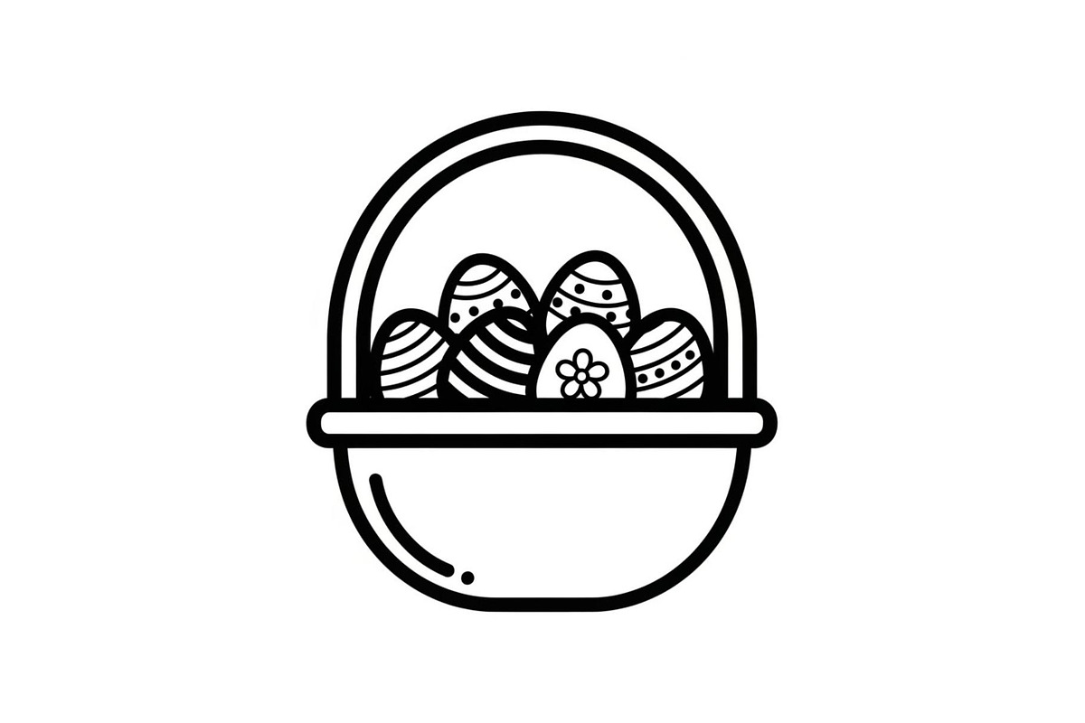 Easter Basket Vector Silhouette Bund, an Illustration by Designs_River (Photo 8 of 51)