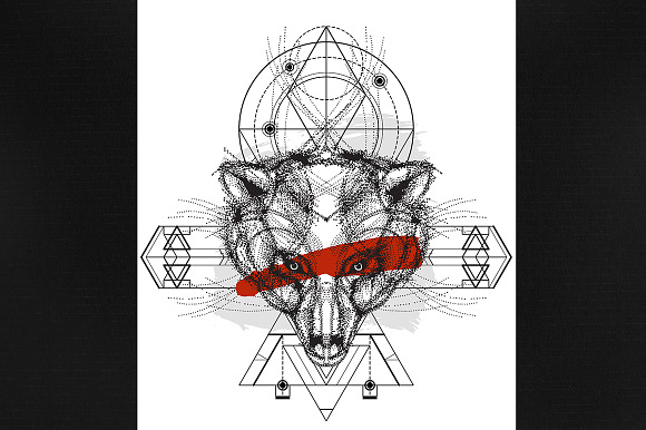 Sacred Geometric Indian Pattern Bear