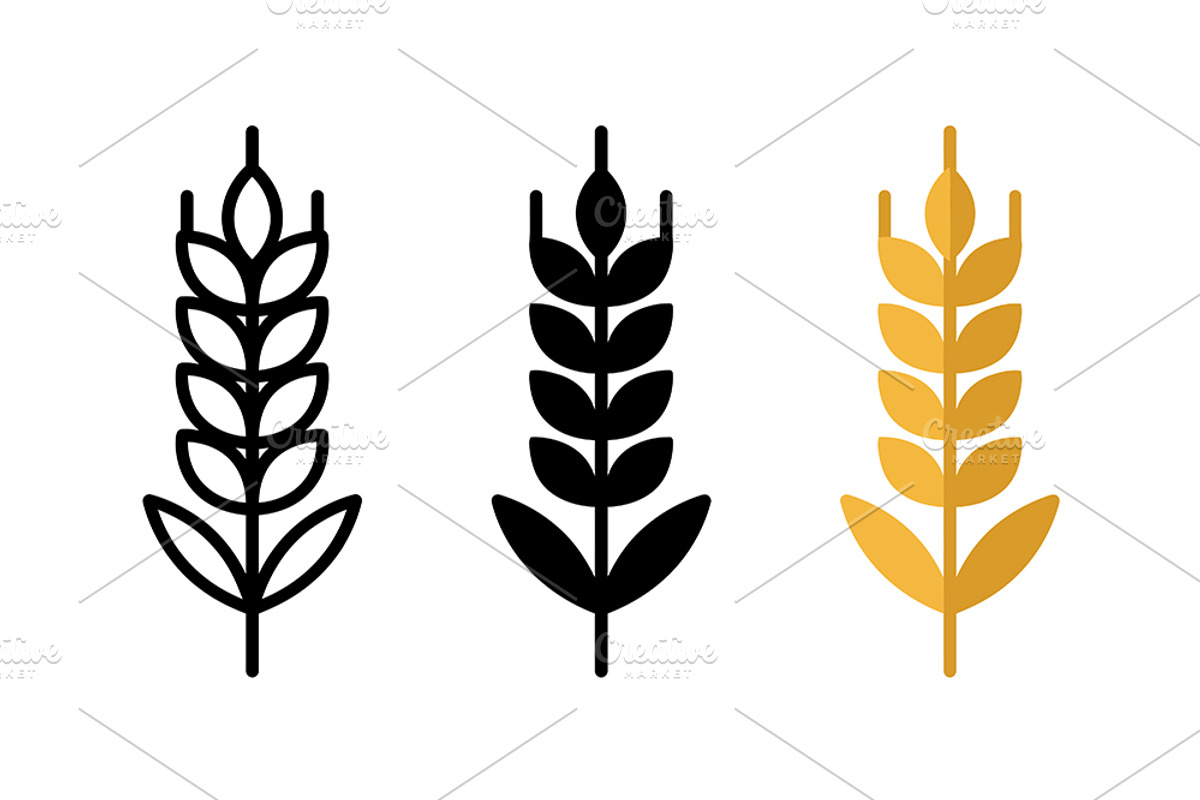 Wheat Stalk Icons, a Solid Icon by Artonix (Photo 2 of 2)