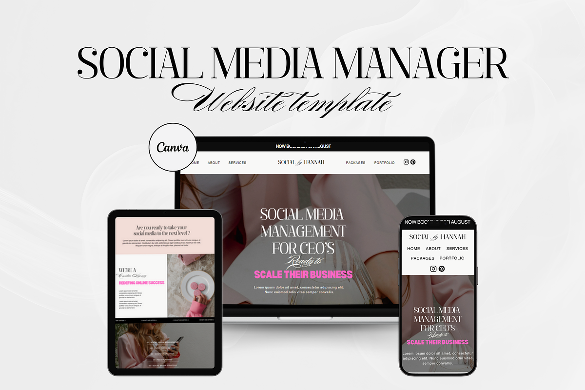 Luxury Canva Website Template, a Landing Page Template by My Template Studio (Photo 1 of 14)