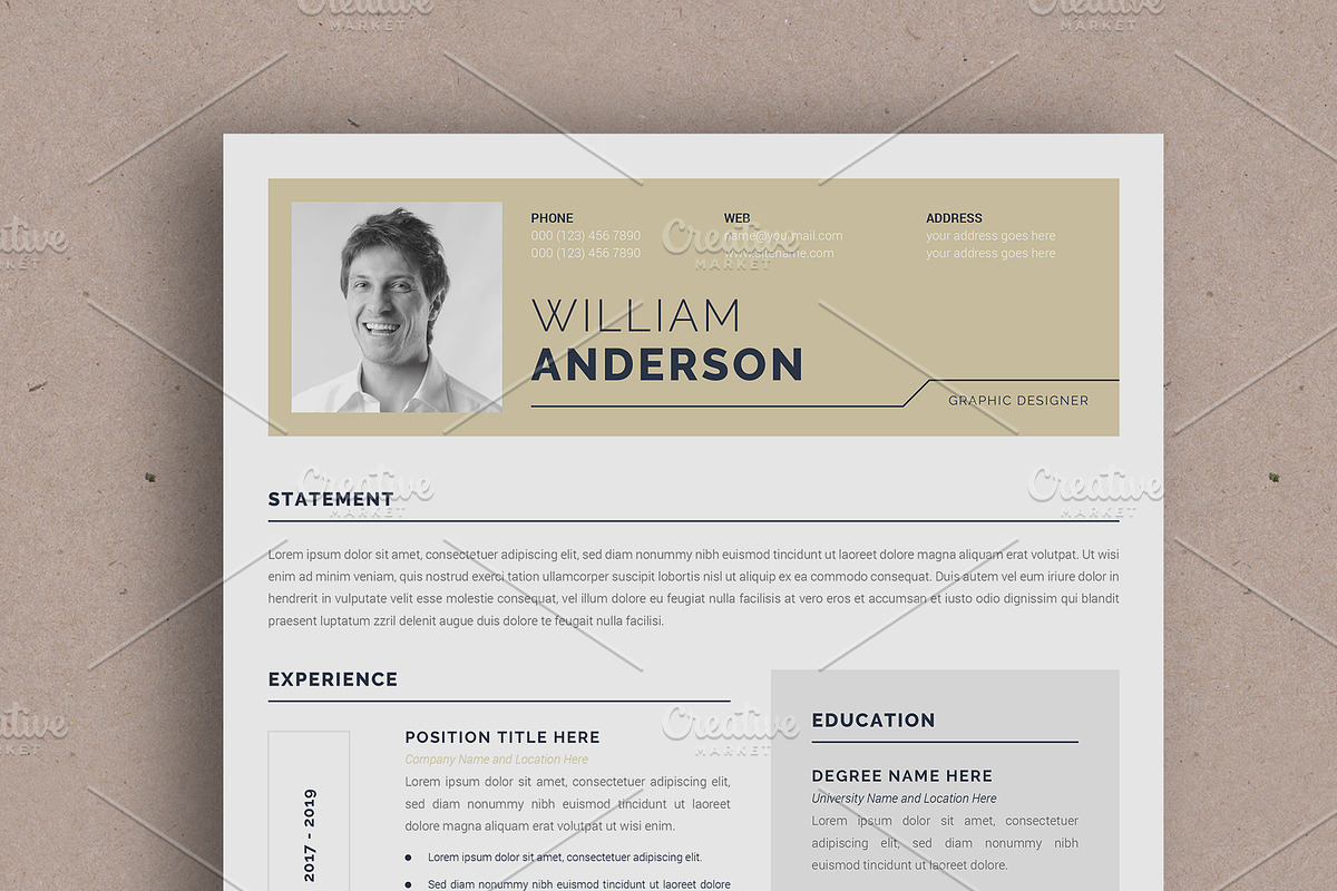 Resume Template | CV Design | 3 Page, a Resume Template by Alice_s (Photo 3 of 6)