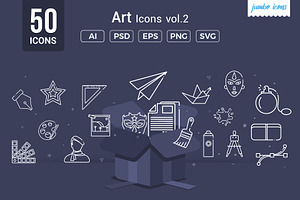 Art Line Vector Icons V2, an Outline Icon by Jumbo Icons