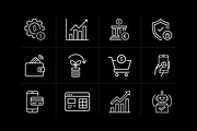 Fintech and Digital Banking Icon Set, an Outline Icon by VectStock (Thumbnail 2 of 2)