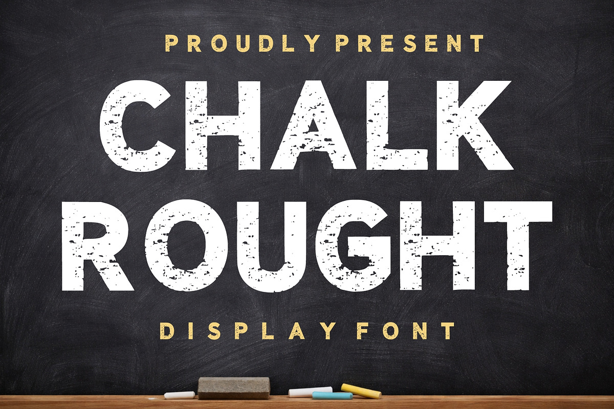 Chalk Rough–Distressed Display Font, a Sans Serif Font by Fourteen Letter (Photo 1 of 6)
