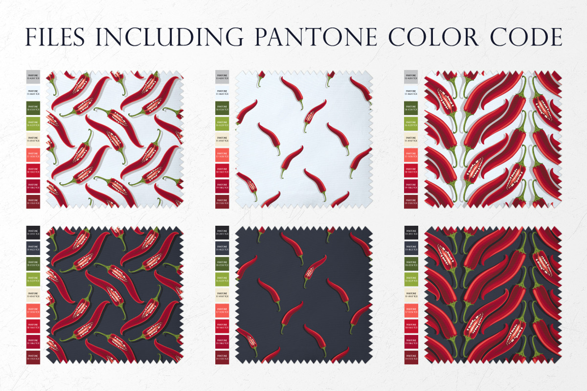 Hot pepper - Set 1, a Pattern Graphic by Yummy (Photo 4 of 13)