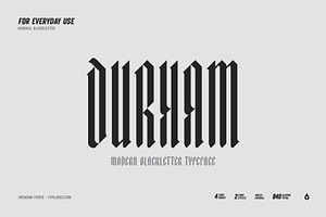 Durham Modern Blackletter Typeface