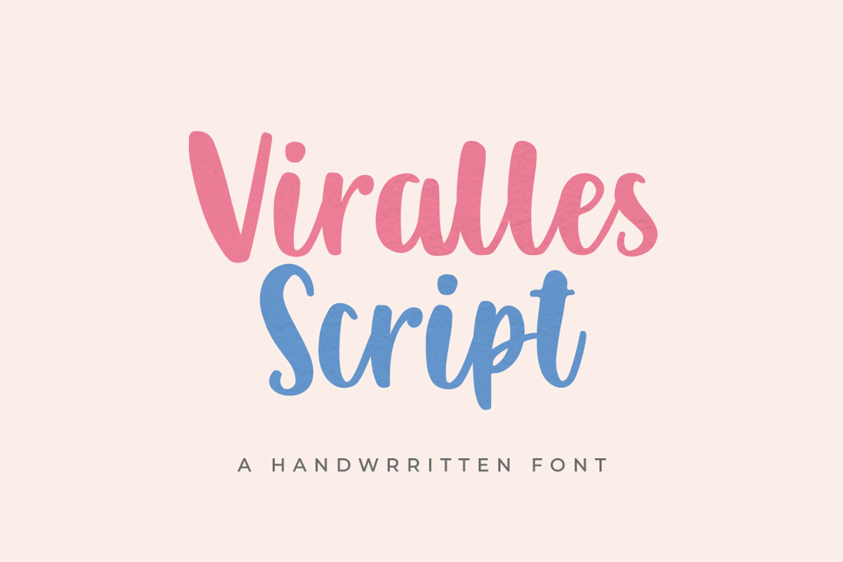 Viralles Script Font, a Script Font by nizarbagasm (Photo 1 of 7)