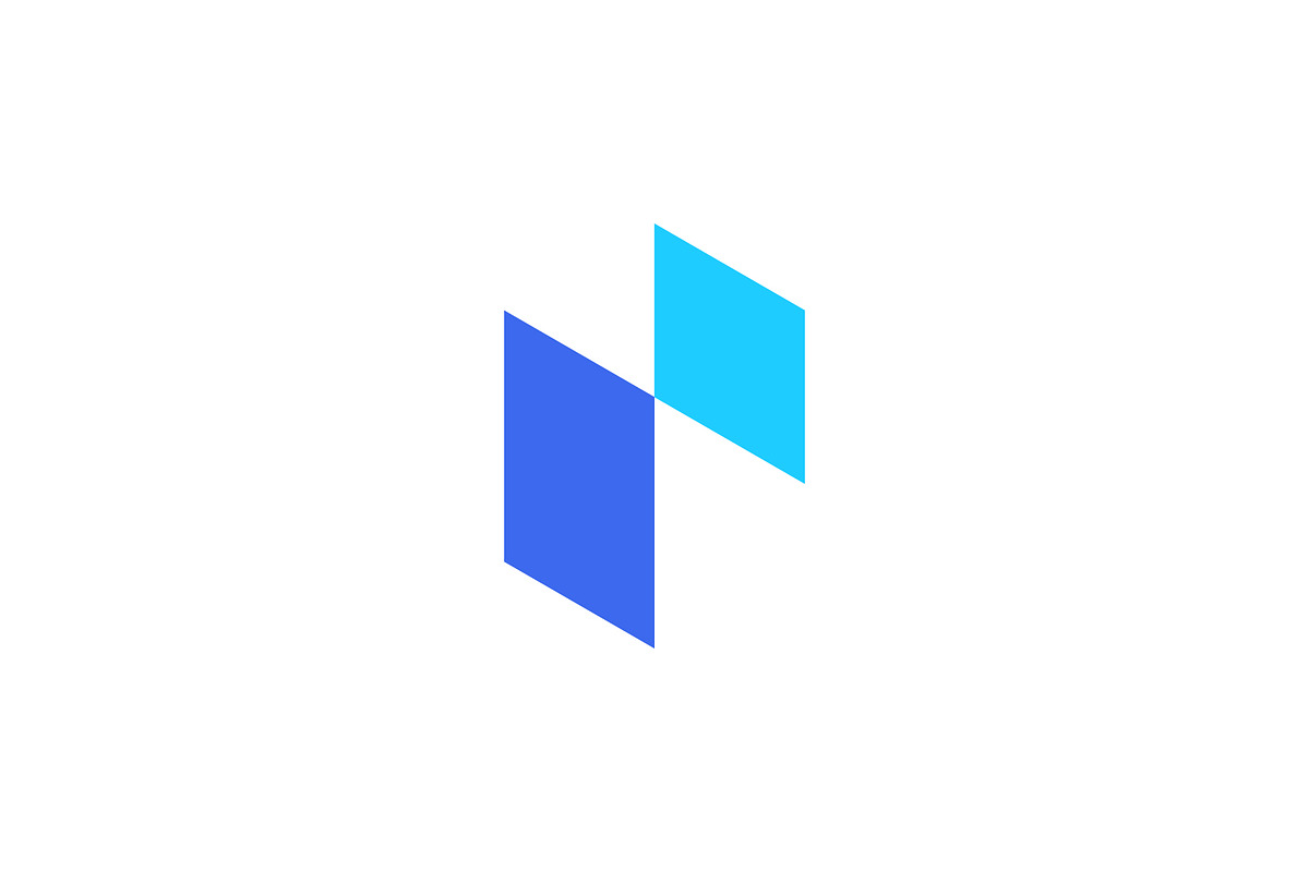 Initial Letter P Shape Blue Logo, a Branding & Logo Template by sancreastd.