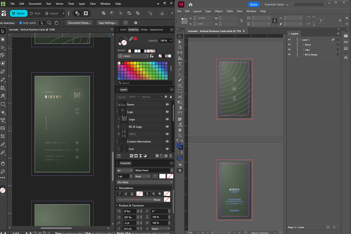 Garvade - Vertical Business Cards, a Business Card Template by Ctrl space studio (Photo 8 of 9)