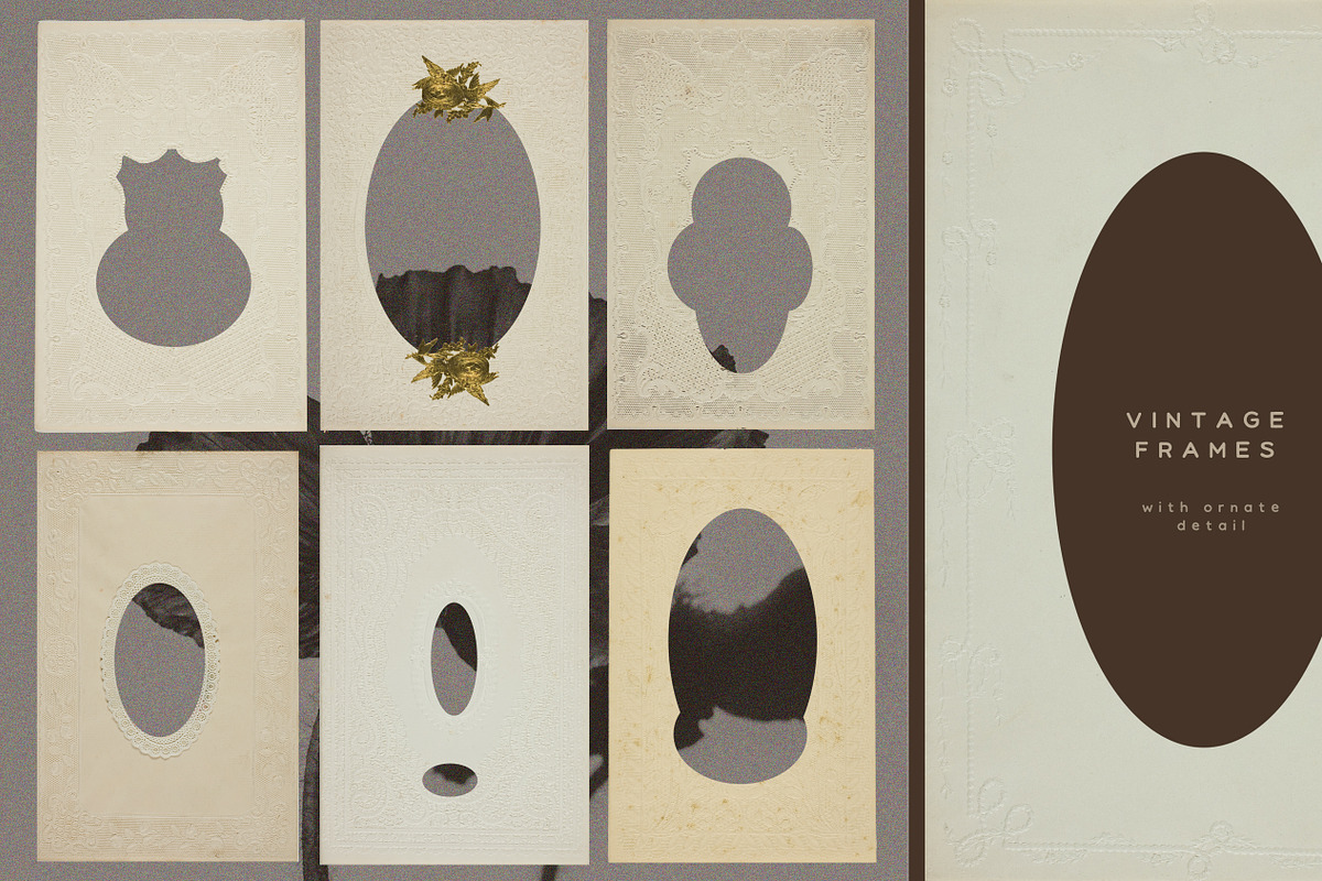 Embossed Papers, Frames and Collage, a Background Graphic by Laras Wonderland (Photo 3 of 15)