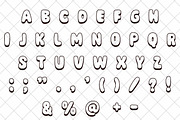 Candy Outline, a Handwritten Font by Fourteen Letter (Thumbnail 5 of 5)