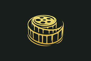 Golden Film Movie Reel Logo Design, a Branding & Logo Template by funpixel