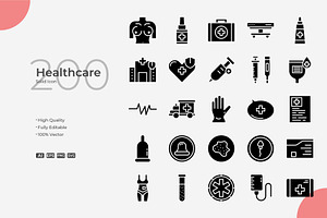 Healthcare Solid Icons, a Solid Icon by Bloodline