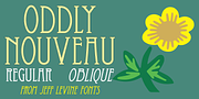 Oddly Nouveau JNL, a Font by Jeff Levine Fonts (Thumbnail 1 of 5)