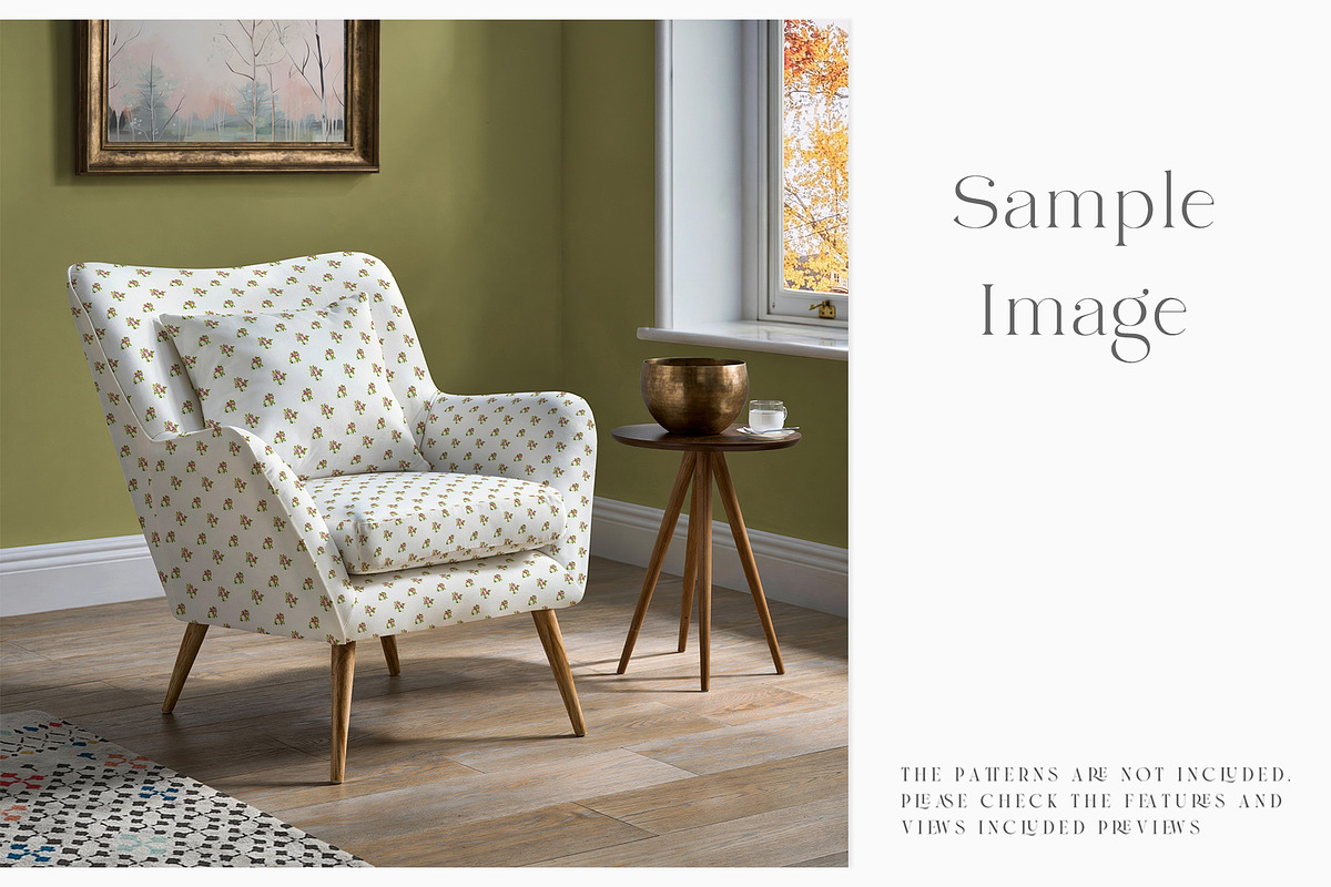 Armchair Upholstery Mockup, a Household Mockup by mock-ups (Photo 5 of 13)