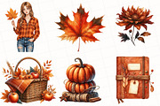 Burnt Orange Autumn Clipart, an Illustration by OK Design (Thumbnail 2 of 5)