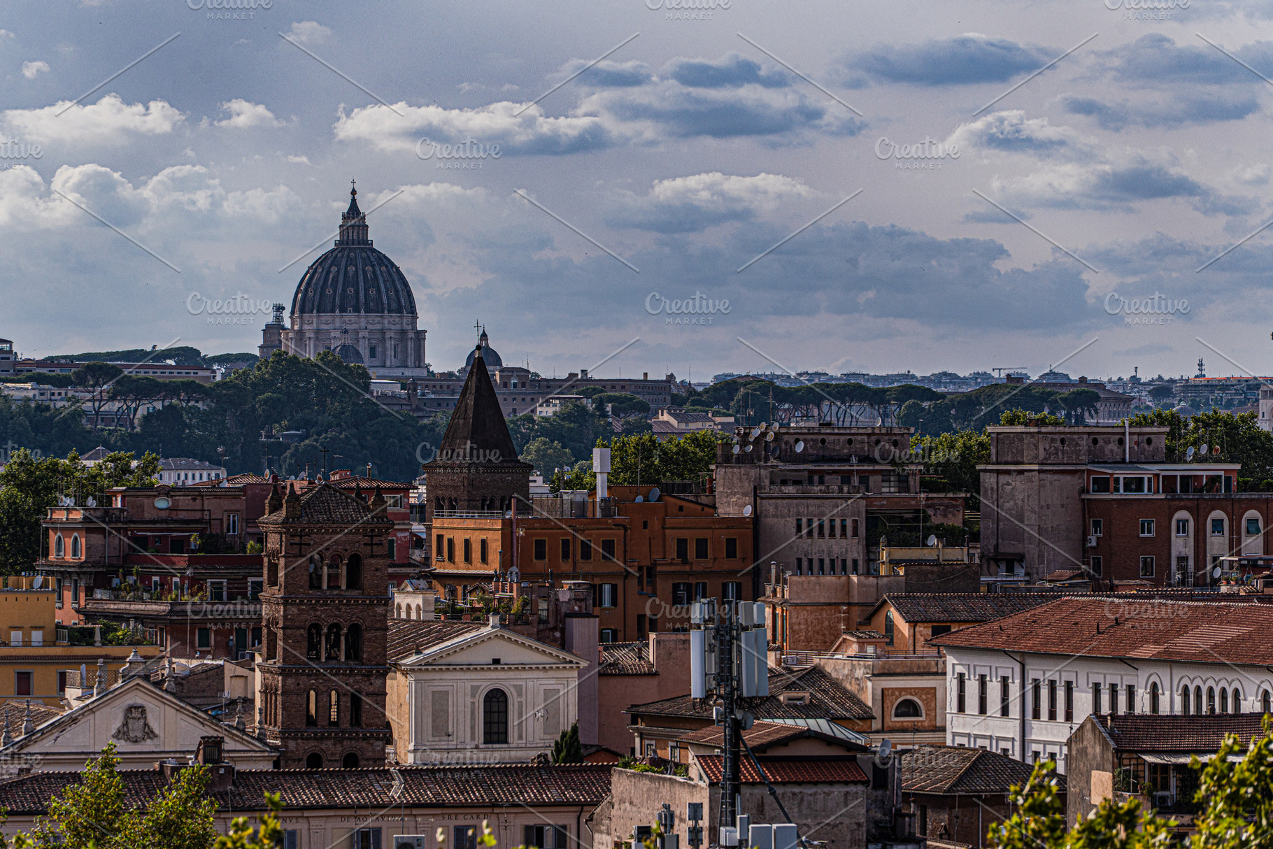 View from the Giardino degli Aranci to historical part of Mediev, an Architecture Photo by Anna Bogush