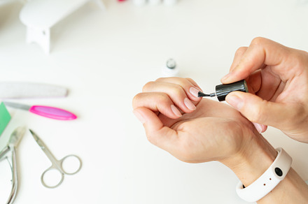 Covering nails with gel polish in a beauty salon or at home, your own master. P, a Beauty & Fashion Photo by Artsaba Family