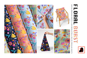 Floral Burst - Seamless Pattern