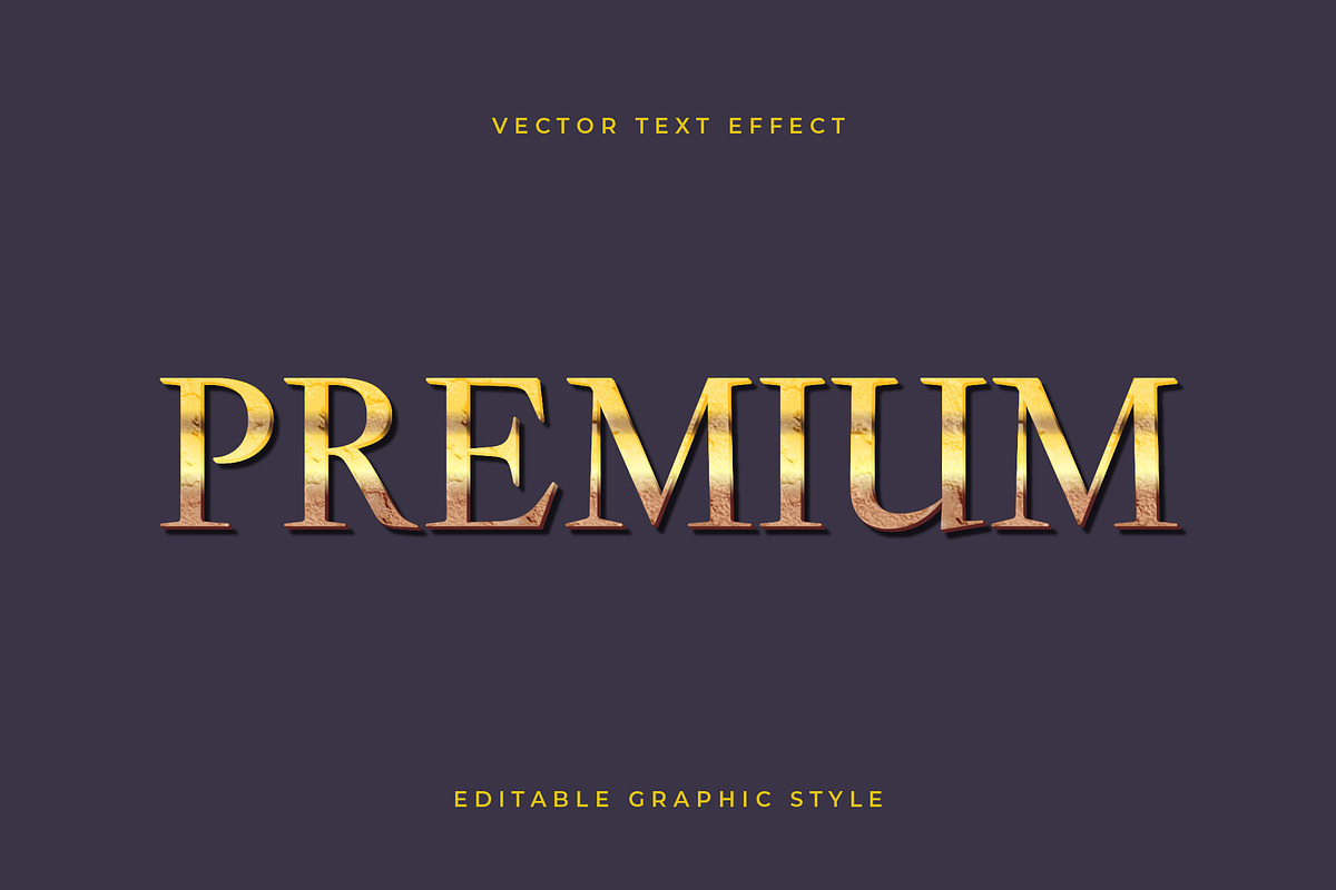 Metallic Gold Bold Text Effect