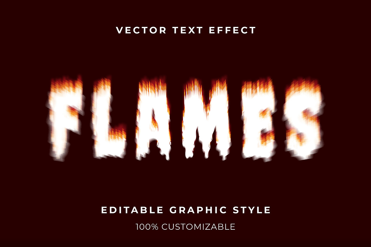 Flames Blurred Text Effect