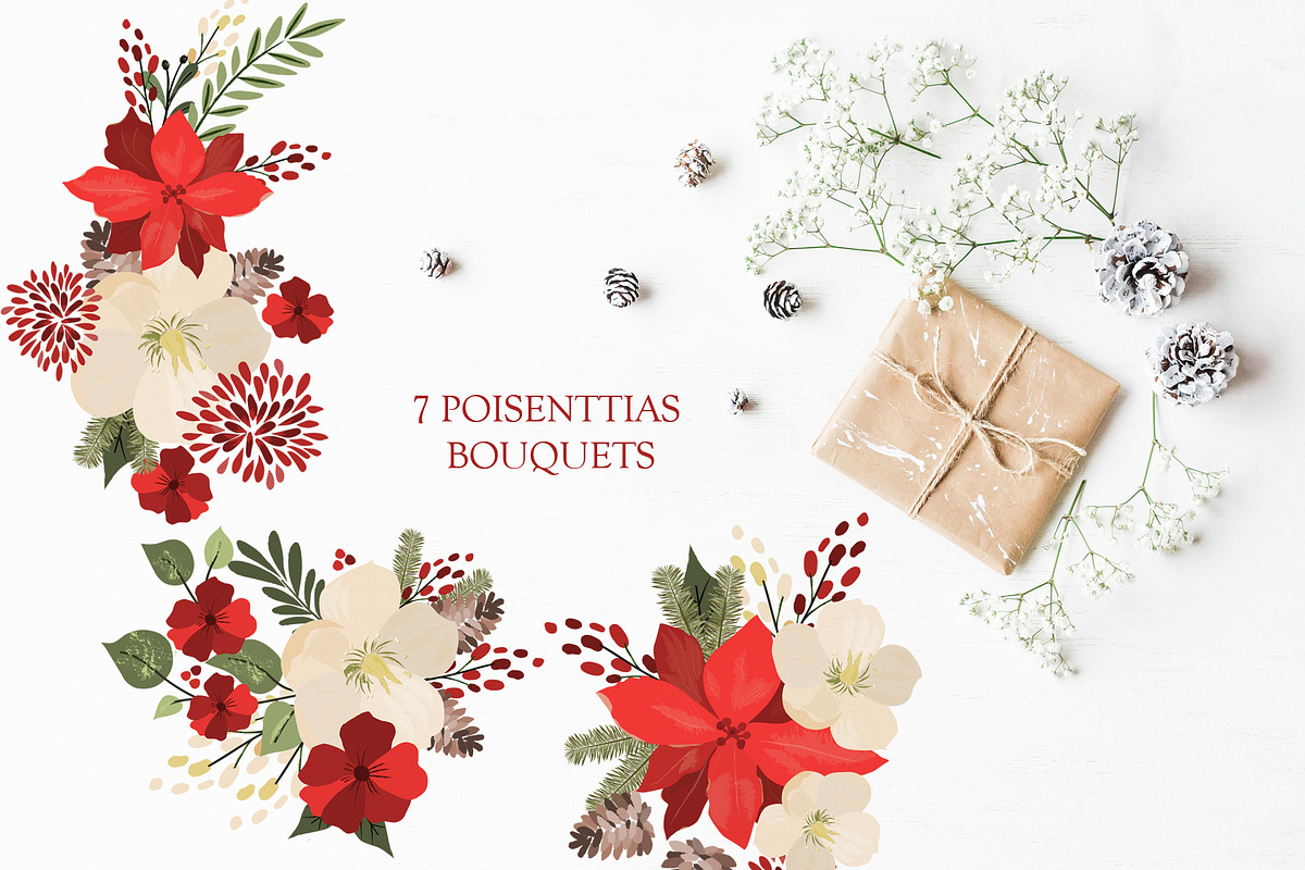 20% OFF! Christmas Floral Alphabet, an Illustration by Chus Moreno Studio (Photo 5 of 11)