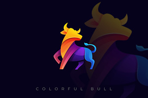 Colorful Bull strength Logo Design, a Branding & Logo Template by Agung_cs