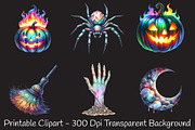 Iridescent Halloween Bundle, an Illustration by RobertsArt (Thumbnail 4 of 7)