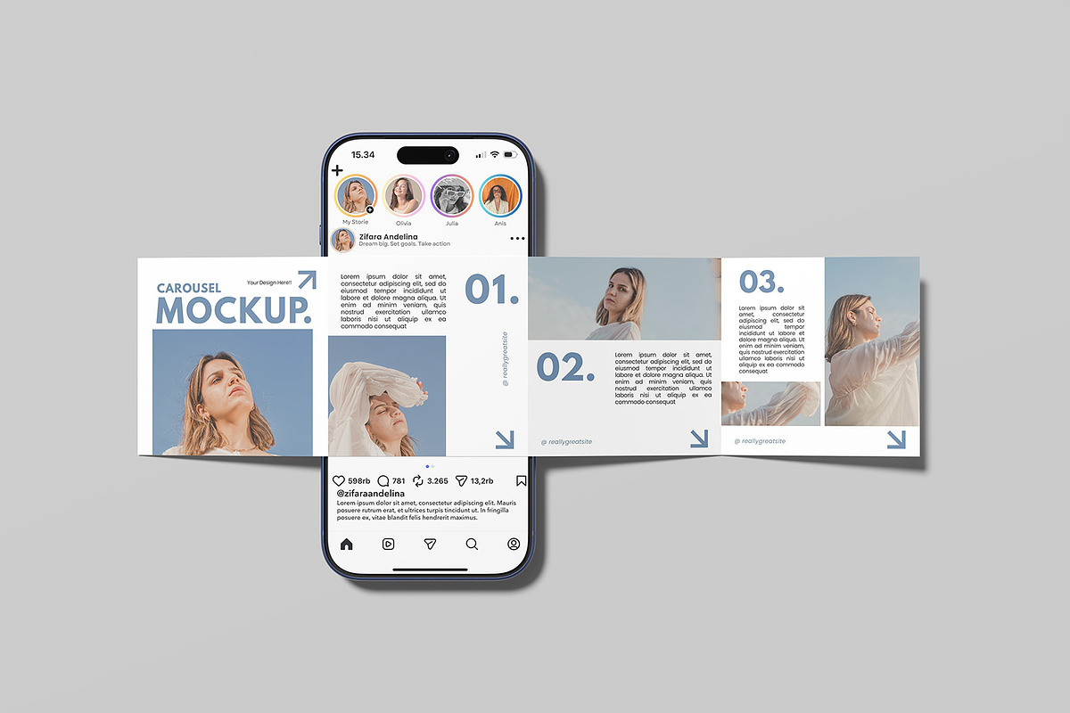 Carousel Mockup For Branding, a Wearable Device Mockup by graphicsecond (Photo 4 of 7)