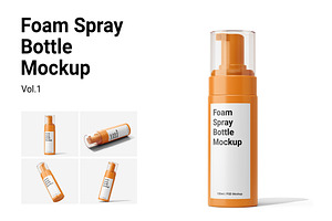 Foam Spray Bottle Mockup Vol.1