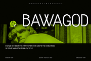 Bawagod - Modern Sans Font, a Sans Serif Font by Iqsiart Studio (Thumbnail 1 of 6)