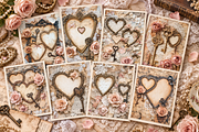 Victorian Rose & Key Romance Lace, a Background Graphic by Printable Treasure (Thumbnail 2 of 3)