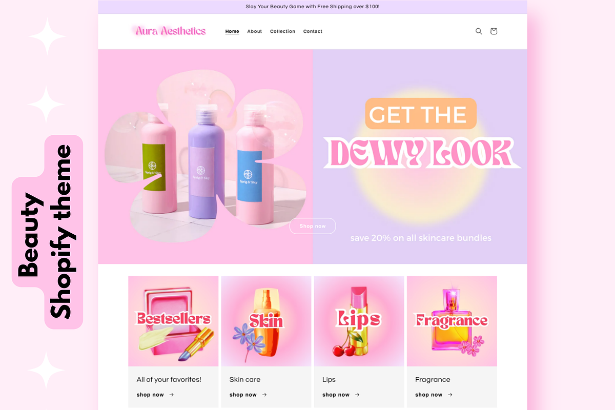 Beauty Shopify Theme, Skincare, a Shopify Template by PLANETSEL (Photo 1 of 5)