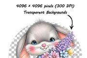 Whimsical Floral Animal Clipart Set, an Illustration by one-touch (Thumbnail 8 of 16)