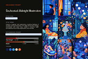 Enchanted Midnight MidJourney Prompt, a Decorative Illustration by Artimind Studio (Thumbnail 2 of 9)