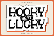 Hooky Lucky - Funny Font, a Slab Serif Font by Iqsiart Studio (Thumbnail 1 of 6)