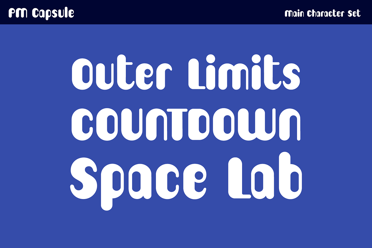 PM Capsule Classic Sci-Fi Font, a Sans Serif Font by Paper Moon Graphic Supply (Photo 5 of 6)