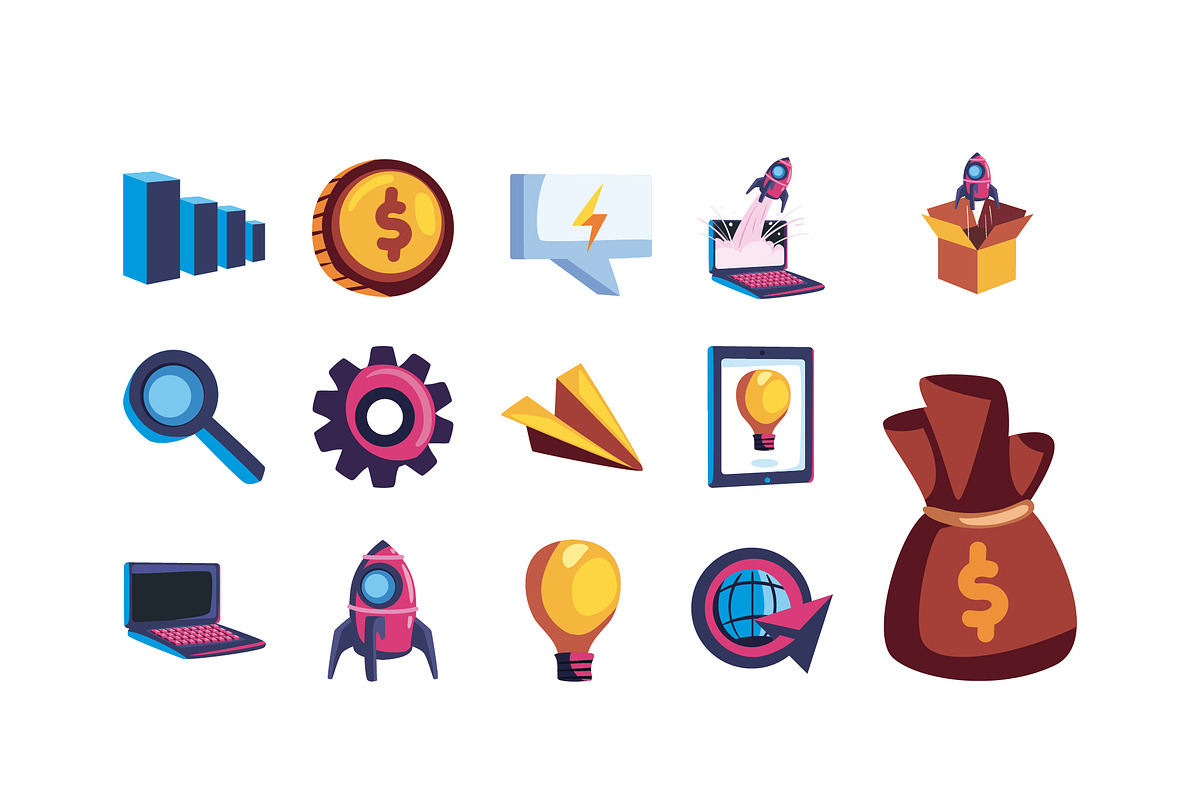 Startup & Business Illustration Set