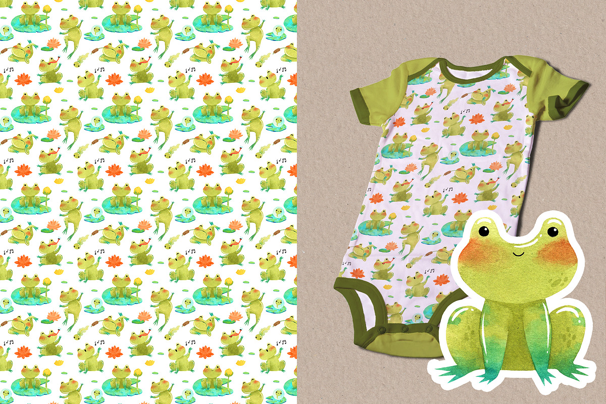 Cheerful Toad, Frog clipart, an Animal Illustration by LukaJreym (Photo 6 of 10)