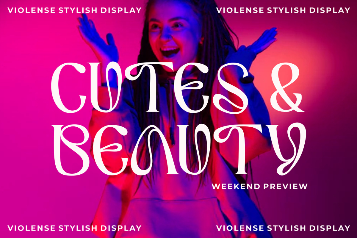 Violense - Stylish Display Font, a Sans Serif Font by PutraCetol Studio (Photo 6 of 11)