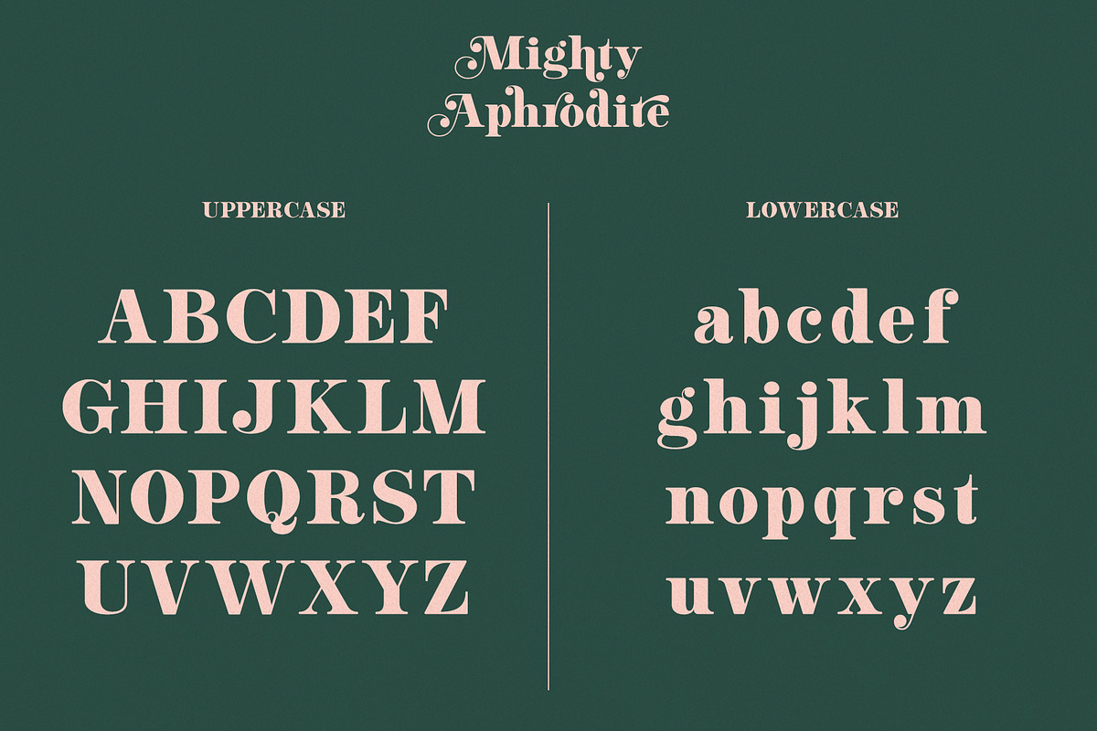 Mighty Aphrodite // A Classy Serif, a Serif Font by Megs Lang (Photo 10 of 22)
