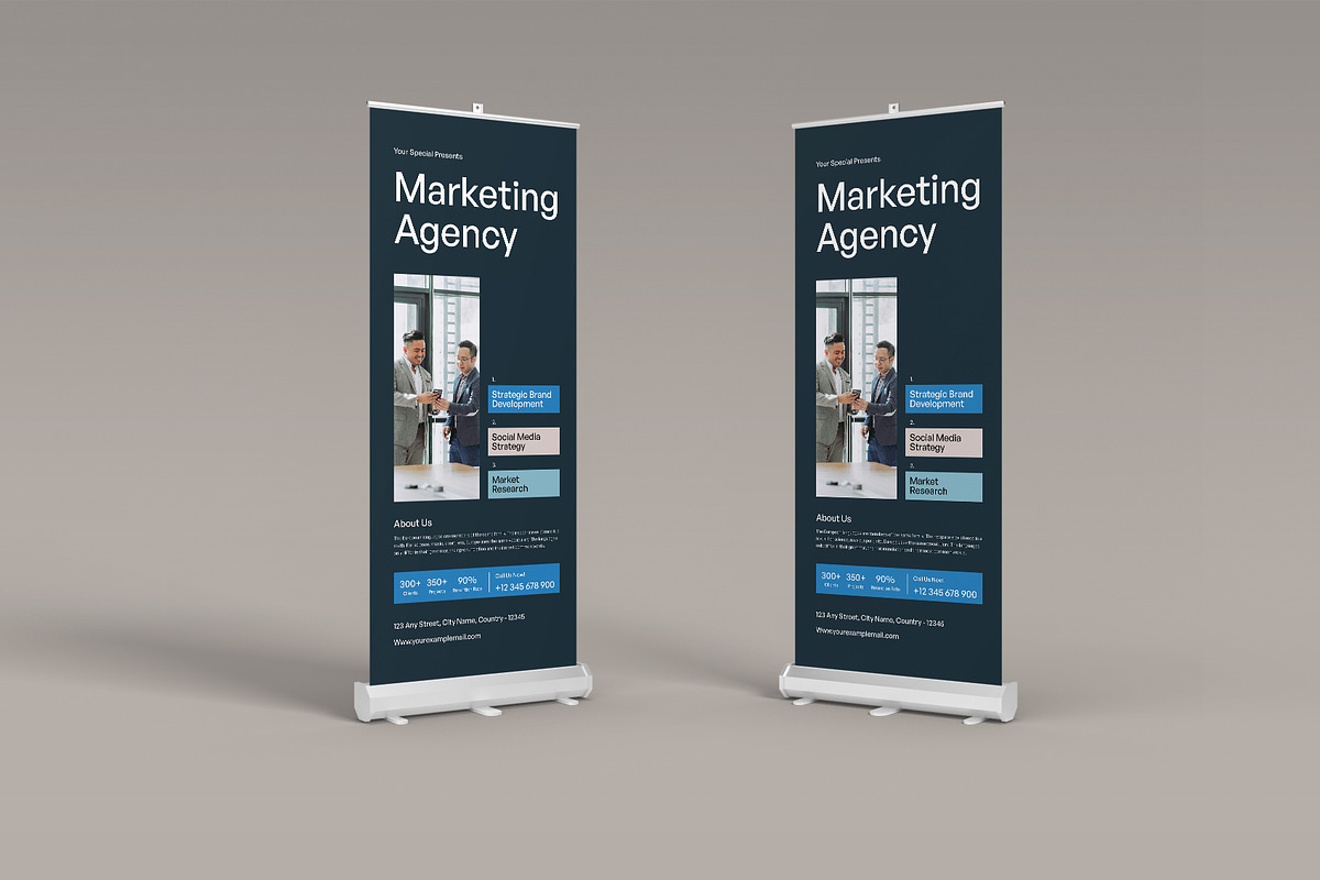 VIRYA | Marketing Agency Banner, a Stationery Template by Neermana (Photo 2 of 4)
