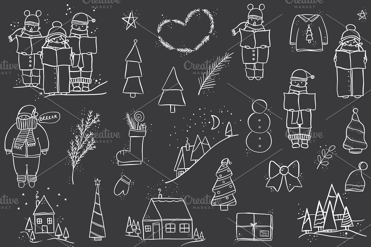 Simple Christmas Vector Clipart Set, an Object Graphic by OM Creativ (Photo 4 of 5)