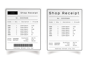 Shop Receipt template vector